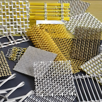 Panneaux décoratifs en maille d'acier inoxydable tissée |   Maille architecturale pour cloisons intérieures, design luxueux