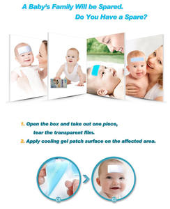 Haute qualité été adulte Gel refroidissement extrait de menthe poivrée soulage la Fatigue 8 pièces/boîte Gel fièvre <span class=keywords><strong>Patch</strong></span> de refroidissement - Product Image 6