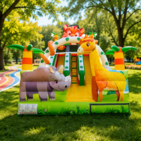 Parc de jeux gonflable commercial avec toboggan sec pour location événementielle