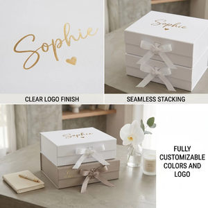 Custom Size Personalized Luxury Folding Magnetic Lid <b>White</b> <b>Gift</b> Paper <b>Box</b> for Cosmetics &<b>Gift</b> - Product Image 2