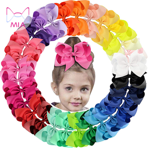 Fiocco per capelli con nastro colorato per bambini grandi da 6 pollici personalizzato con Clip accessori per capelli per bambini per ragazze <span class=keywords><strong>e</strong></span> bambini - Product Image 1