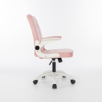 Chaise d'ordinateur ergonomique en velours confortable à la maison