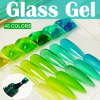 ICE NOVA Vernis Gel Transparent Super Brillant Sans Résidu Sans HEMA/TPO/HPMA Texture Gelée Soak Off Nail Art