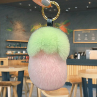 Porte-clés en peluche de lapin aubergine en peluche super doux de 10 cm pendentif ours de voiture porte-clés porte-monnaie mignon jouet en peluche cadeau porte-clés