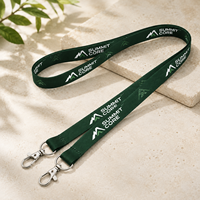 Lanières de cou en polyester durables à double sublimation avec doubles crochets pour badges d'identification du personnel, cadeaux promotionnels