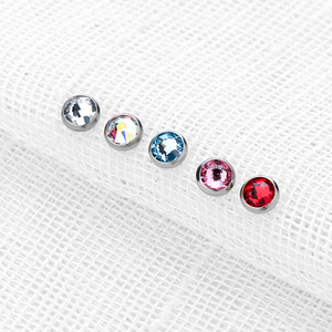 20 piezas MOQ 16G 3/4mm ASTM F136 titanio gema superficie <span class=keywords><strong>Piercing</strong></span> accesorios para <span class=keywords><strong>labio</strong></span> Stud oreja cartílago pendientes joyería - Product Image 3