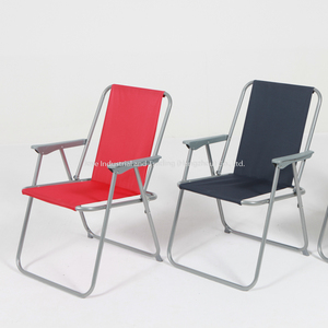 Chaise Oxford pliante moderne en métal et en acier Joyeleisure Chaise longue en fer durable pour les repas en plein air, la plage et le salon. - Product Image 2