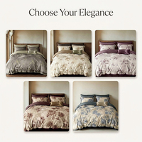 Parure de lit et housse de couette en coton tissé 200 fils, style classique imprimé, collection 2026, marque chinoise