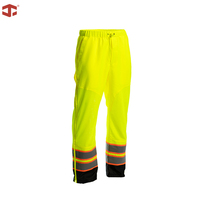Pantalon de sécurité haute visibilité en maille JIADE avec fermetures éclair latérales bidirectionnelles pour le personnel au sol des aéroports et l'entretien des pistes pendant les journées d'été chaudes