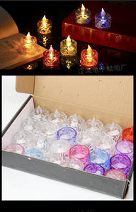 Vente en gros <span class=keywords><strong>bougie</strong></span> électronique en plastique <span class=keywords><strong>LED</strong></span> rayures verticales Transparent sans flamme <span class=keywords><strong>fausse</strong></span> <span class=keywords><strong>bougie</strong></span> à thé pour décoration de mariage saint-valentin - Product Image 6