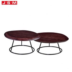 Muebles de Sala de Estar al por Mayor con Empaque Personalizado, Mesa de Centro Redonda de Madera Negra de Diseño Moderno - Product Image 4