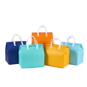 Sac isotherme personnalisé de luxe réutilisable et écologique en non-tissé, grande capacité, avec impression de lettres, pour la livraison de repas en restaurant - Product Image 6