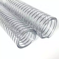Tuyau renforcé de fil d'acier en spirale PVC/tuyau à ressort en acier pvc transparent/tuyau de conduit d'air flexible résistant à la chaleur