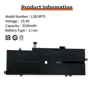Batería para Portátil L18M4P72 15.4v de Fábrica, Baterías Reemplazables para <span class=keywords><strong>Lenovo</strong></span> Thinkpad X1 <span class=keywords><strong>Yoga</strong></span> Gen 4 L18C4P71 L18L4P71 - Product Image 2