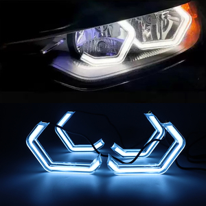 Nouveaux phares LED RGB en cristal <span class=keywords><strong>Angel</strong></span> <span class=keywords><strong>Eyes</strong></span> 12-24V avec contrôle par application, effet de défilement de couleur, lumière d'ambiance pour voiture - Product Image 5