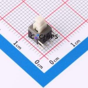 PB-22E77-N-00 200+/-50GF Push Button Switch Through hole Switch Double Pole Double Throw Right Angle Insert 500mA 50V - Product Image 1