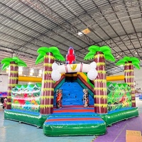 Château gonflable commercial d'extérieur avec toboggan pour enfants, équipement de fête et de jeux
