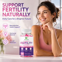 Gummies de soutien à la fertilité pour femmes adultes Myo-Inositol, bien-être hormonal ovarien et reproductif, supplément alimentaire à croquer, 60 unités