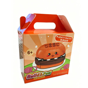 かわいいバーガービルディングブロック、ファーストフードモデルブリック、子供向け教育玩具 - Product Image 3