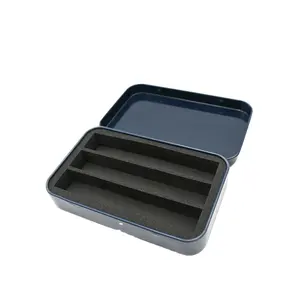 Прямоугольная Черная коробка с откидной крышкой на заказ для сигарет/подарков/конфет/мяты, Домашний Органайзер, контейнер для хранения, металлическая жестяная коробка