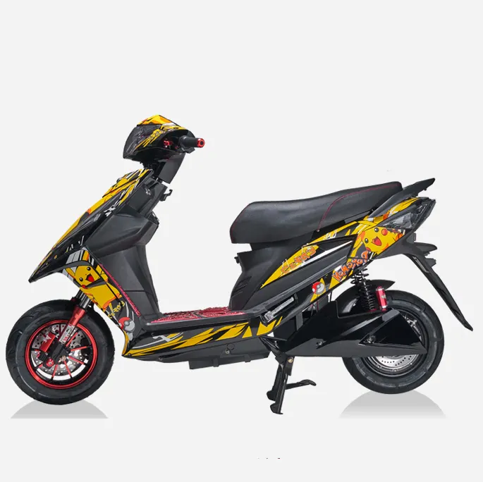 2 tekerlekler yetişkin elektrikli yarış motosiklet hızlı hızlı spor motosiklet 72V 1800W