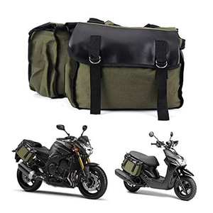 Bolsa de lona para sillín, bolsa negra para herramientas de almacenamiento en el asiento trasero de motocicleta y bicicleta, bolsa de hombro - Product Image 2