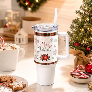 40 Oz Stainless Steel Sublimation Tumbler <b>with</b> <b>Handle</b> 20 Pack <b>Travel</b> <b>Mug</b> Blanks Spill Proof Vacuum Insulated White - Product Image 3