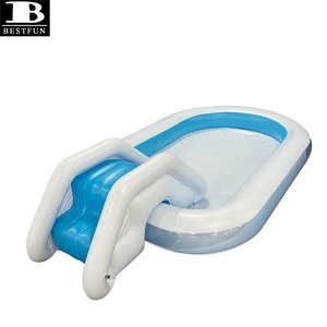 <span class=keywords><strong>Pataugeoire</strong></span> gonflable en PVC personnalisée avec <span class=keywords><strong>toboggan</strong></span> amovible, centre de jeux d'eau gonflable durable pour les enfants, le jardin et l'arrière-cour - Product Image 4