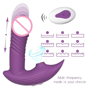 10 Frequency Lifelike Sucking 3 Frequency Thrusting Wearable Dildo Panty <b>Vibrator</b> <b>Remote</b> <b>Control</b> <b>Vibrator</b> - Product Image 5