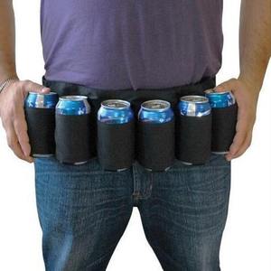 Yakeda เข็มขัดเบียร์ยุทธวิธี6ชิ้นสำหรับผู้ชาย, ซองหนังสำหรับฝึกล่าสัตว์สีดำเข็มขัดคาดเอวยุทธวิธีที่จับเบียร์ - Product Image 2