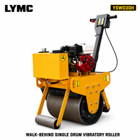 Mini-compacteur vibrant de 300 kg avec moteur Honda 5,5 CV, autoporté, à tambour unique, pour asphalte et sol, prix usine