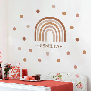 Semplice arcobaleno a <span class=keywords><strong>pois</strong></span> adesivi da parete soggiorno camera da letto divano sfondo decorazione da parete carta da parati autoadesiva adesivi <span class=keywords><strong>murali</strong></span> - Product Image 2
