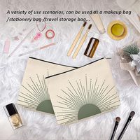 Sac cosmétique écologique de mode moderne avec fermeture éclair, pochette de voyage en tissu, cadeau promotionnel pour filles