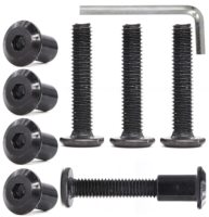 Baut tutup soket Drive Hex hitam M6, 15mm 20mm 25mm 30mm 35mm, Kit baut furnitur kepala Allen