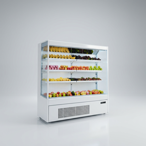 BLF-1566 상업용 슈퍼마켓 업라이트 멀티데크 오픈 냉장고 과일 및 채소 쿨러 디스플레이 에어커튼 캐비닛 - Product Image 4