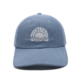 Factory Direct 6 Panel Embroidery Logo Dad Hat High Quality Corduroy Outdoor Gorras Dad Hat Unisex - Product Image 1