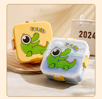 Boîte à lunch en plastique pour enfants, micro-ondable, avec motif de dessin animé