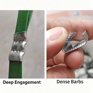 Bao Bì Khóa Chốt Mạ Kẽm Kim Loại Đóng Đai Con Dấu Đóng Đai Ban Nhạc <span class=keywords><strong>Clips</strong></span> Cho PP Pet Polyester Đóng Đai - Product Image 5