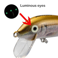 Leurre de pêche coulant JOHNCOO 5cm 5g, type Minnow Wobblers, Jerkbait pour la pêche à la truite et à la perche