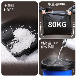 Thickened Black Garbage Bags Large Size For Kitchen Commercial Use Disposable Sanitation Hotel Property Management - Product Image 5