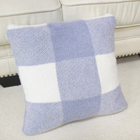 Faible MOQ, 20"*20", Design Populaire, Housse de Coussin Épaisse et Douce à Carreaux Personnalisée pour Canapé, Idéale pour le Bureau et la Sieste