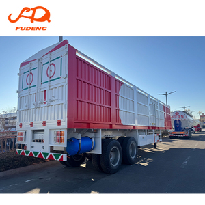 Semi-remorque à 2 essieux avec suspension à point unique, semi-remorque à caisse, <span class=keywords><strong>camion</strong></span> à caisse, remorques de <span class=keywords><strong>camion</strong></span>, <span class=keywords><strong>camion</strong></span> de fret, remorque à caisse à vendre - Product Image 4