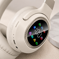 Casque sans fil TONGHAN B55 RGB à écran numérique supra-auriculaire V5.4, autonomie de 5 à 10 heures, aviation, téléphone mobile