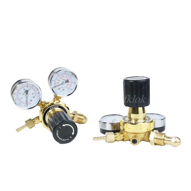 Brass Double Gauge Pressure Regulator for Argon Helium Propane Acetylene Gases Flow 30 M3/h