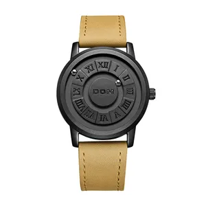DOM Trend Concept New Personality Reloj para hombre Creative Scrolling Pointer fuerza magnética Reloj de moda para hombre a prueba de agua