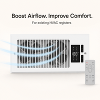 Ventilateur de ventilation intelligent avec purificateur d'ions négatifs, écran tactile, contrôle par application, faible bruit, économe en énergie
