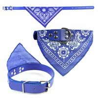 Collier-Bandana pour Chien Imprimé Totem Exotique Coloré, Tailles XS/S/M/L/XL/XXL, en PU & Polyester Éco-responsable avec Lumières Métalliques, Décoration de Foulard