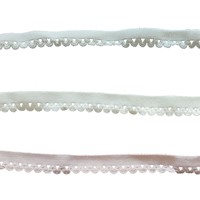 Sangle élastique en nylon de couleur unie de haute qualité, best-seller, demi-lune, 1,4 cm