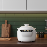 Marmite Électrique Multifonction avec Couvercle en Céramique Blanche - 1,5-2,5 L, Menus Préprogrammés, Minuteur et Réservation, pour une Cuisine Saine, Aliments pour Bébé