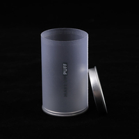 Bouteille cylindrique vide en plastique transparent PET PVC, boîte en étain givrée, emballage pour œufs en éponge, tube cadeau cylindrique transparent